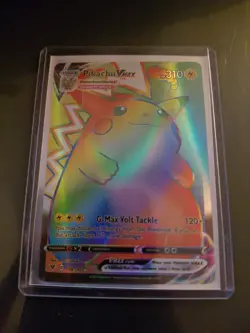 Pikachu VMAX Vivid Voltage Rainbow Secret Rare Pokemon #188 CUSTOM Fan Art Card - Image 1
