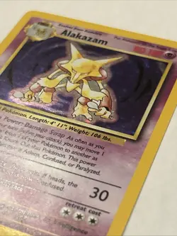 Alakazam Holo Base Set 1/102 Pokemon Card - LP WOTC - Image 4