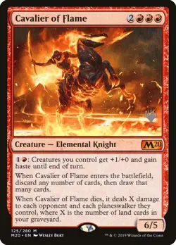 MTG Cavalier of Flame - 125 / English / Lightly Played - Image 1