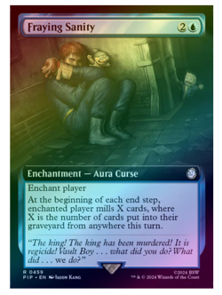Fraying Sanity - Foil - Extended Art Fallout MTG - Image 1