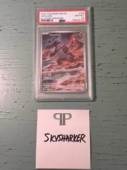 2023 POKEMON PAR EN-PARADOX RIFT ILLUSTRATION RARE #199 GROUDON PSA MINT GEM 10 - Image 2