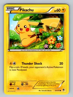 Pikachu - 27/111 Common XY - Furious Fists - LP Pokemon TCG - Image 1