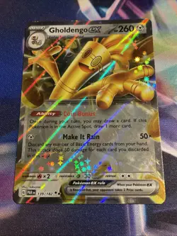 Pokemon TCG Gholdengo ex 139/182 Double Rare Paradox Rift NM/M - Image 1