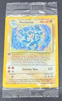 POKEMON TCG MACHAMP 1ST EDITION 8/102 RARE HOLO BASE SET NEW AND FACTORY SEALED - Image 1