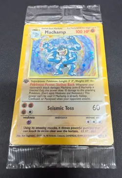 POKEMON TCG MACHAMP 1ST EDITION 8/102 RARE HOLO BASE SET NEW AND FACTORY SEALED - Image 2