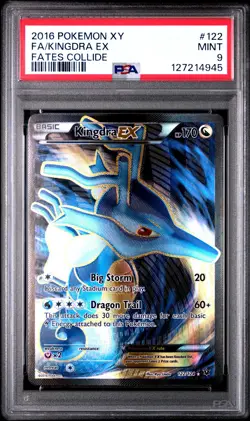 2016 POKEMON XY FATES COLLIDE KINGDRA EX #122 FULL ART PSA 9 MINT #127214945 - Image 1