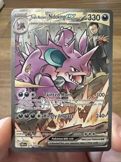 Pokemon TCG Team Rocket’s Nidoking EX 233/182 Destined Rivals SIR NM/M - Image 2