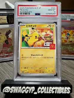 ◓Pikachu 020/M-P McDonald's 2025 - Pokemon Japanese Promo PSA Gem Mint 10◓ - Image 1