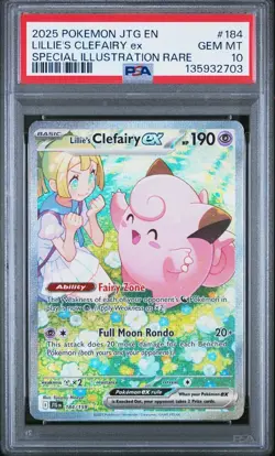 2025 Lillie's Clefairy 184/159 PSA 10 Journey Together Pokemon - Image 1