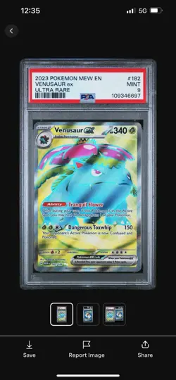 2023 POKEMON MEW EN-151 ULTRA RARE #182 VENUSAUR EX PSA 9 - Image 1