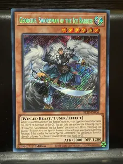Georgius, Swordsman of the Ice Barrier Secret Rare BLTR-EN006 1st Edition Mint - Image 1