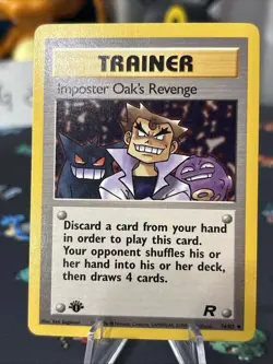 1st Edition Imposter Oak's Revenge 76/82 Team Rocket Well Centered & Clean Card - Image 1