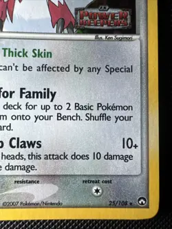 Zangoose 25/108 Power Keepers Reverse Holo Rare STAMPED 2007 Pokemon Card NM - Image 4