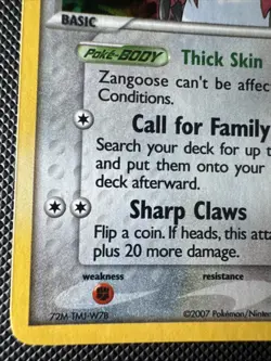 Zangoose 25/108 Power Keepers Reverse Holo Rare STAMPED 2007 Pokemon Card NM - Image 5