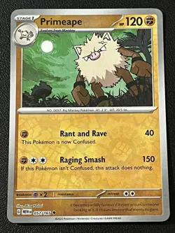 Primeape 57/165 Reverse Holo NM Scarlet & Violet - 151 Pokemon Card - Image 1