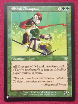 Magic The Gathering THE LIST ELVISH CHAMPION green card MTG - Image 1
