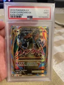 PSA 9 Full Art/M Mega Charizard EX 2016 Pokemon XY Evolutions 101/108 - Image 1