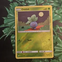 Pokemon TCG Oddish 6/214 SM Unbroken Bonds Reverse Holo Common - Image 1