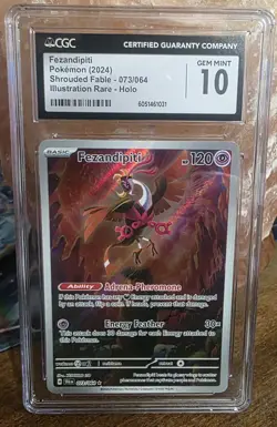 Fezandipiti 073/064 Illustration Rare Shrouded Fable SFA Pokemon CGC GEM MINT 10 - Image 1