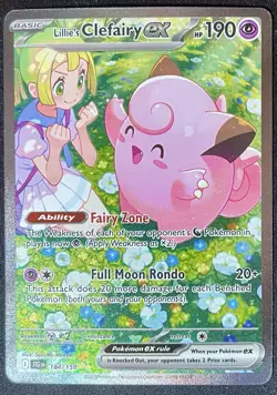 2025 Pokemon Journey Together Lillie's Clefairy EX SIR #184/159 - Image 1