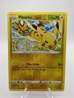 Pikachu 049/195 Silver Tempest - Reverse Holo Common - Pokemon TCG - NM - Image 1