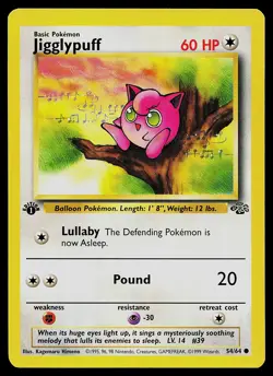 Pokemon Card - Jigglypuff Jungle 54/64 Common 1st Edition - Image 1