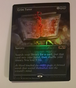 Grim Tutor Borderless Foil NM Core Set 2021 M21 Magic the Gathering MTG - Image 1
