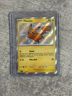 Pokemon TCG Holo Pikachu Baby Shiny Paldean Fates Card 131/091 NM Condition - Image 1
