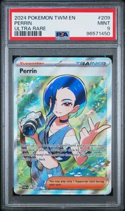PSA 9 2024 POKEMON TWM EN-TWILIGHT MASQUERADE | ULTRA RARE #209 PERRIN - Image 1