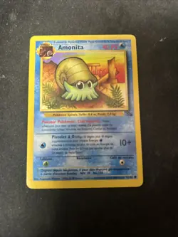 Omanyte 52/62 French Fossil Set Common Pokemon TCG Vintage - Image 1