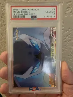 PSA 10 GEM MINT 1999 TOPPS POKEMON MOVIE EDITION MEWTWO LEAVING THE NEST #4 - Image 1