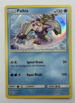Pokemon TCG Palkia 24/73 Shining Legends Holo Rare NM/M - Image 1