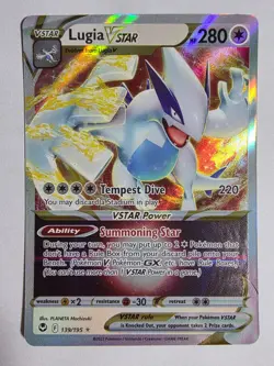 Lugia VSTAR Pokemon TCG 139/195 Swsh12: Sword & Shield - Silver Tempest Holo-NM - Image 1