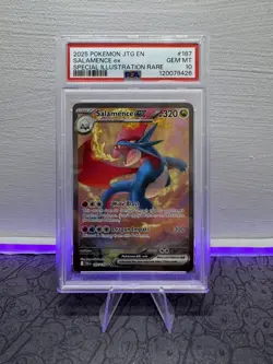 2025 POKEMON JTG EN-JOURNEY TOGETHER #187 SALAMENCE EX PSA 10 - Image 1