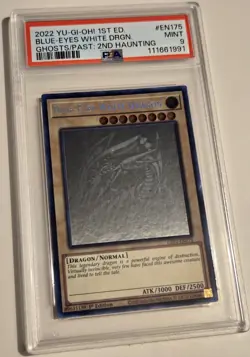 2022 YU-GI-OH! 2nd HAUNTING Blue Eyes White Dragon GFP2-EN175 Ghost Rare PSA 9 - Image 4
