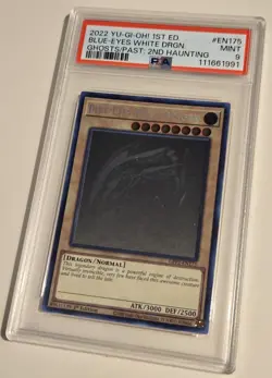 2022 YU-GI-OH! 2nd HAUNTING Blue Eyes White Dragon GFP2-EN175 Ghost Rare PSA 9 - Image 5