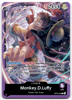 ONE PIECE TCG: Monkey.D.Luffy ST18 OP05-060 Leader PURPLE Starter Deck - Image 1