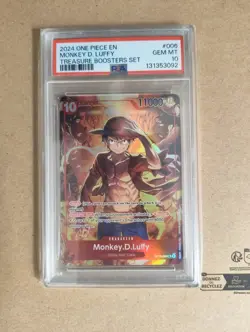 2024 Monkey D. Luffy Treasure Booster Set One Piece Promotion Card PSA 10 - Image 1