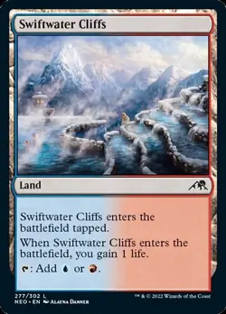 Swiftwater Cliffs [Kamigawa: Neon Dynasty] Foil Near Mint - Image 1