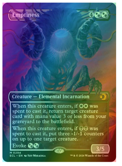 Emptiness - Foil - Borderless Lorwyn Eclipsed MTG - Image 1