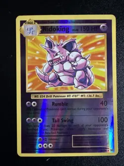 Nidoking - 45/108 [Evolutions] Pokemon TCG - REVERSE HOLO RARE - LP - Image 1