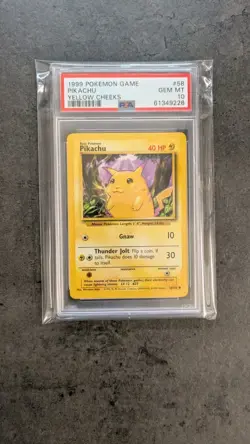 PSA 10 💎 GEM MINT 1999 BASE SET POKEMON PIKACHU YELLOW CHEEKS 58/102 #58 GRADED - Image 3
