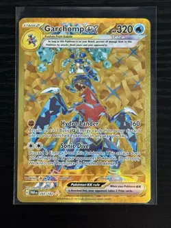 Pokemon Garchomp EX TCG 260/182 SV Paradox Rift Gold Secret Rare NM Condition - Image 1