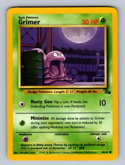 Grimer 48/62 Common Fossil LP - NM Pokemon TCG - Image 1