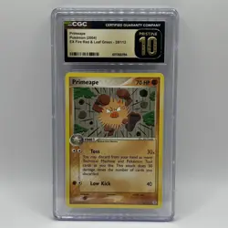 Pokemon Primeape Pop 2 EX FireRed & LeafGreen 2004 CGC Pristine 10 - Image 1