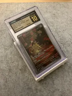 Team Rocket's Meowth 109/098 Art Rare Holo Pokemon Japanese CGC 10 Pristine - Image 1