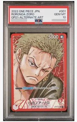 One Piece TCG : Rorona Zoro OP01-001 (V2.) - PSA 10 | Romance Dawn (Japanese) - Image 1