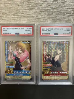 PSA 10 Sequential 2011 One Piece Berry Berry Match Vol.10 Nami & Nico Robin - Image 1