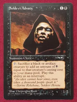 Magic The Gathering ALLIANCES SOLDEVI ADNATE B black card MTG - Image 1