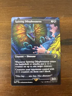 MTG English Spitting Dilophosaurus (Borderless) NM Normal - Image 1
